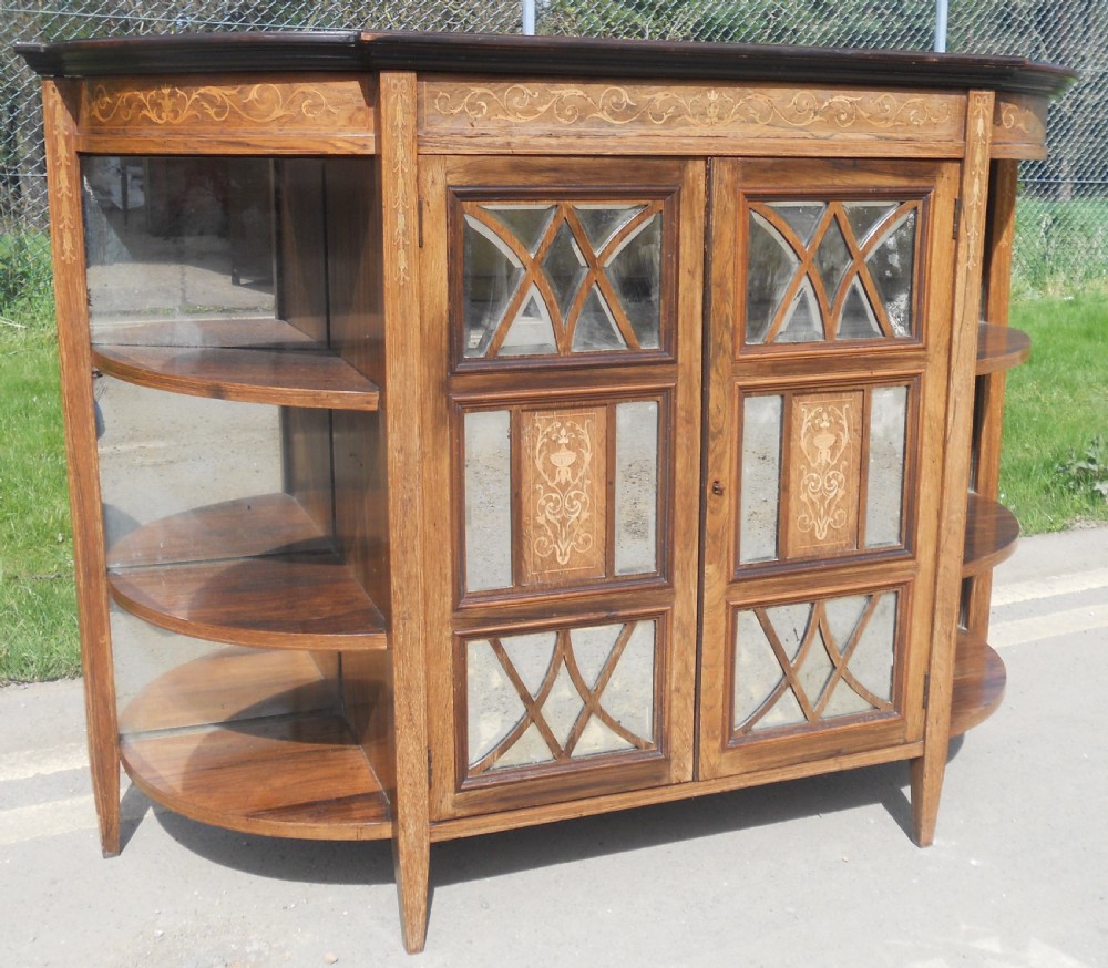 Edwardian Rosewood Inlaid Chiffonier View VI
