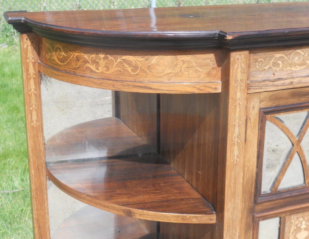 Edwardian Rosewood Inlaid Chiffonier View VII