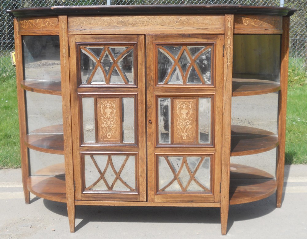 Edwardian Rosewood Inlaid Chiffonier View VIII