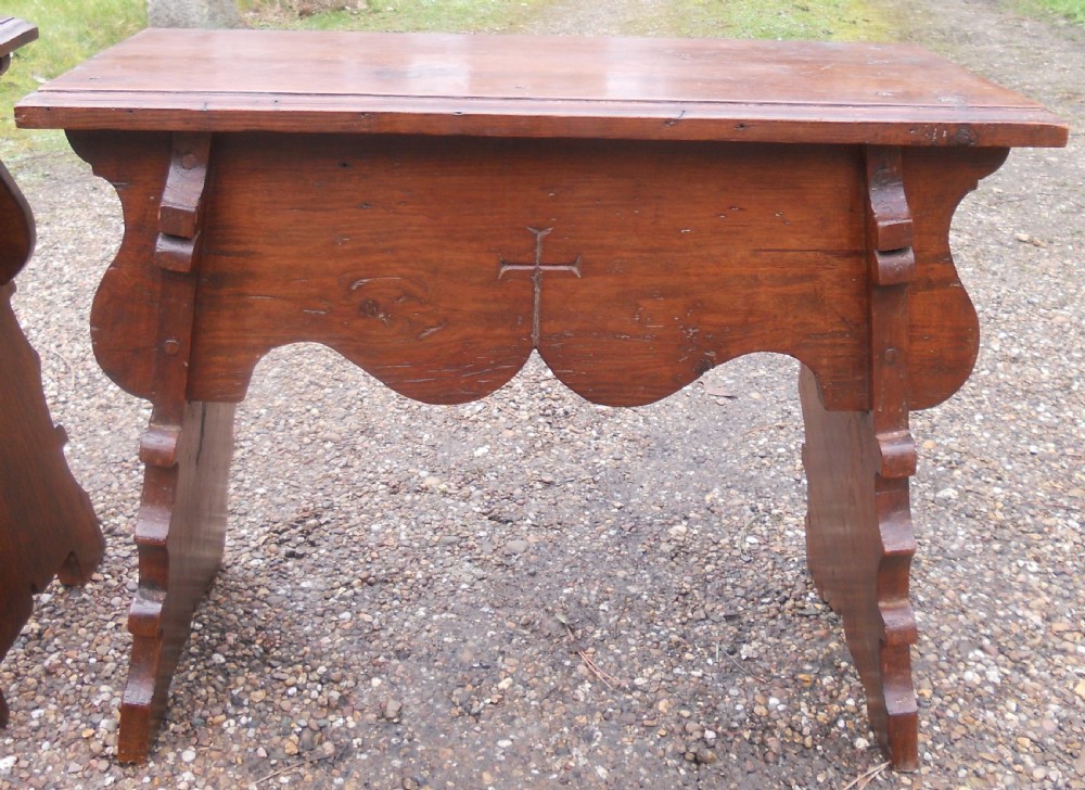 Pair Arts & Craft Oak Stools View III