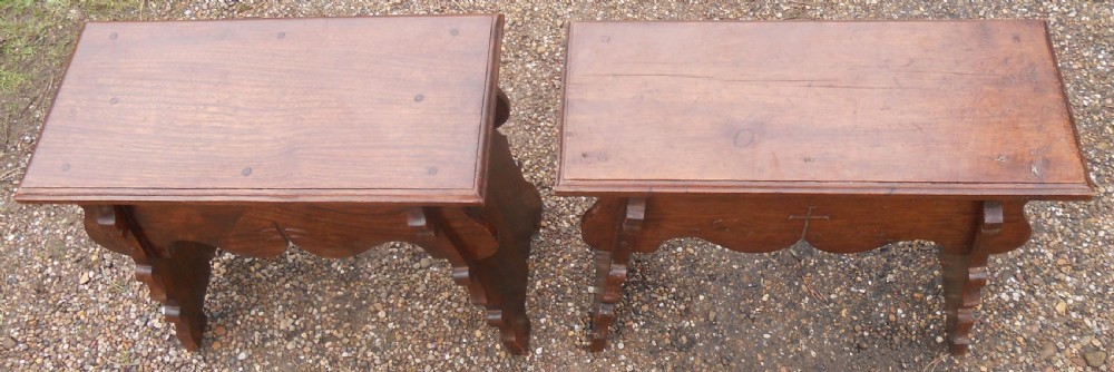 Pair Arts & Craft Oak Stools View V