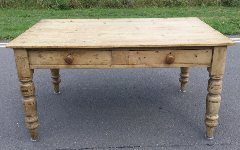 Victorian Pine Kitchen Table  View II