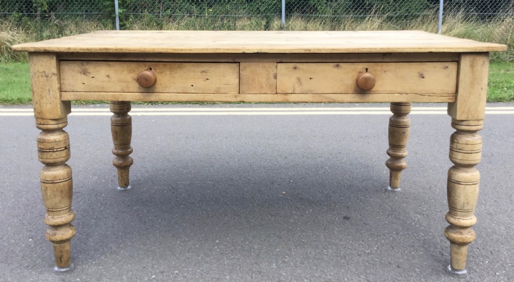 Victorian Pine Kitchen Table  View III