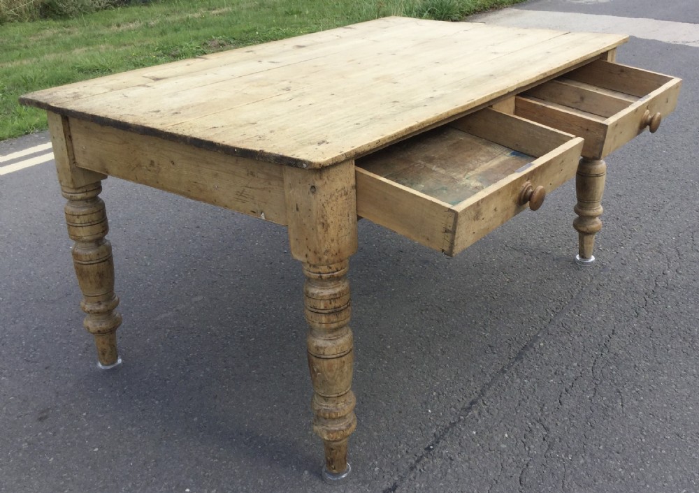 Victorian Pine Kitchen Table  View IX