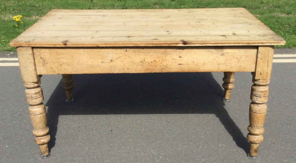 Victorian Pine Kitchen Table  View XI