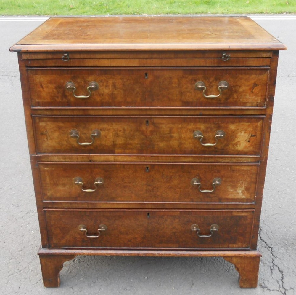 Georgian Style Small Walnut Chest of Drawers 