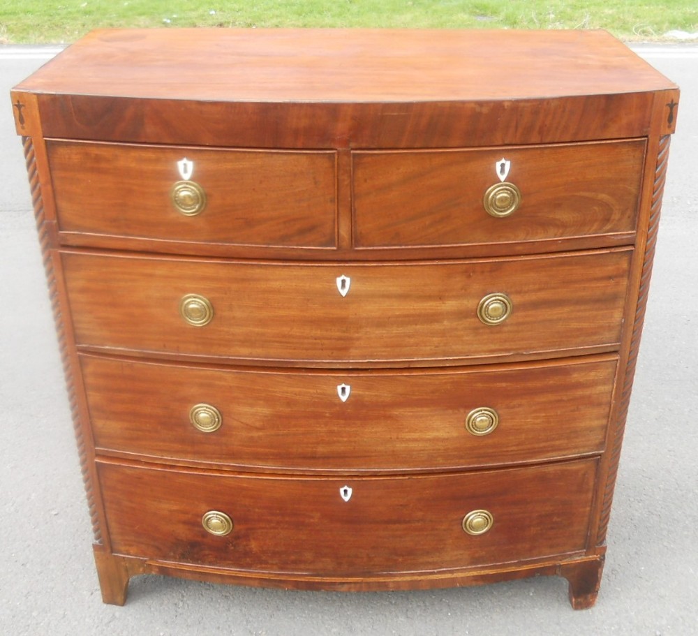 Georgian Mahogany Bowfront Chest of Drawers