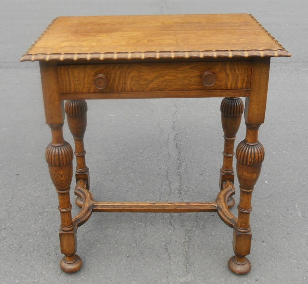 Quality Golden Oak Side Table 