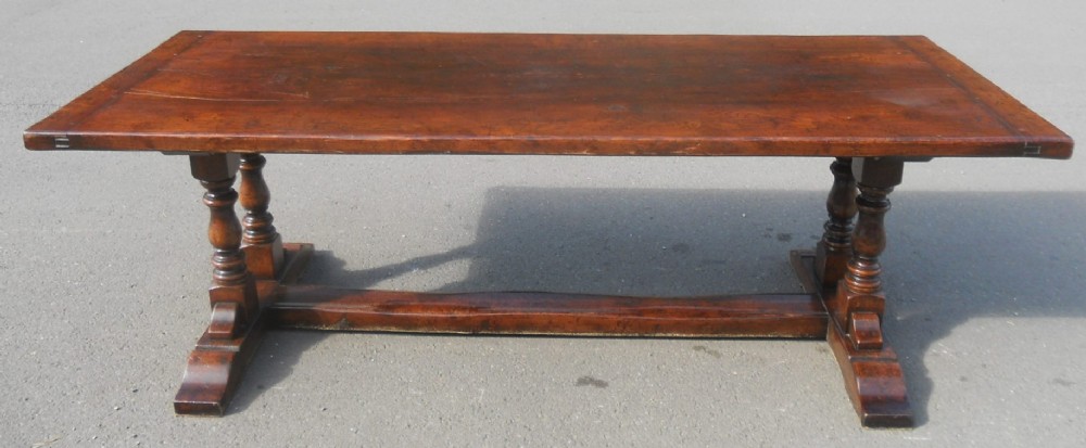 Heavy Oak Refectory Dining Table to Seat Ten