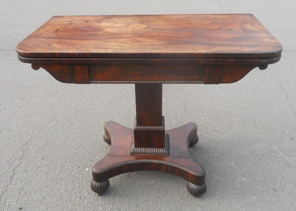 Victorian Mahogany Foldover Card Table 