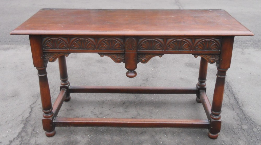 Carved Oak Serving Table 