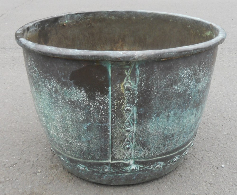 Edwardian Large Copper Log Bin