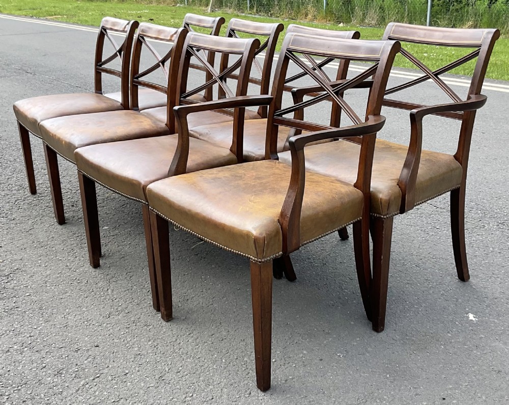 Set of Eight Georgian Style Mahogany Dining Chairs  View IV