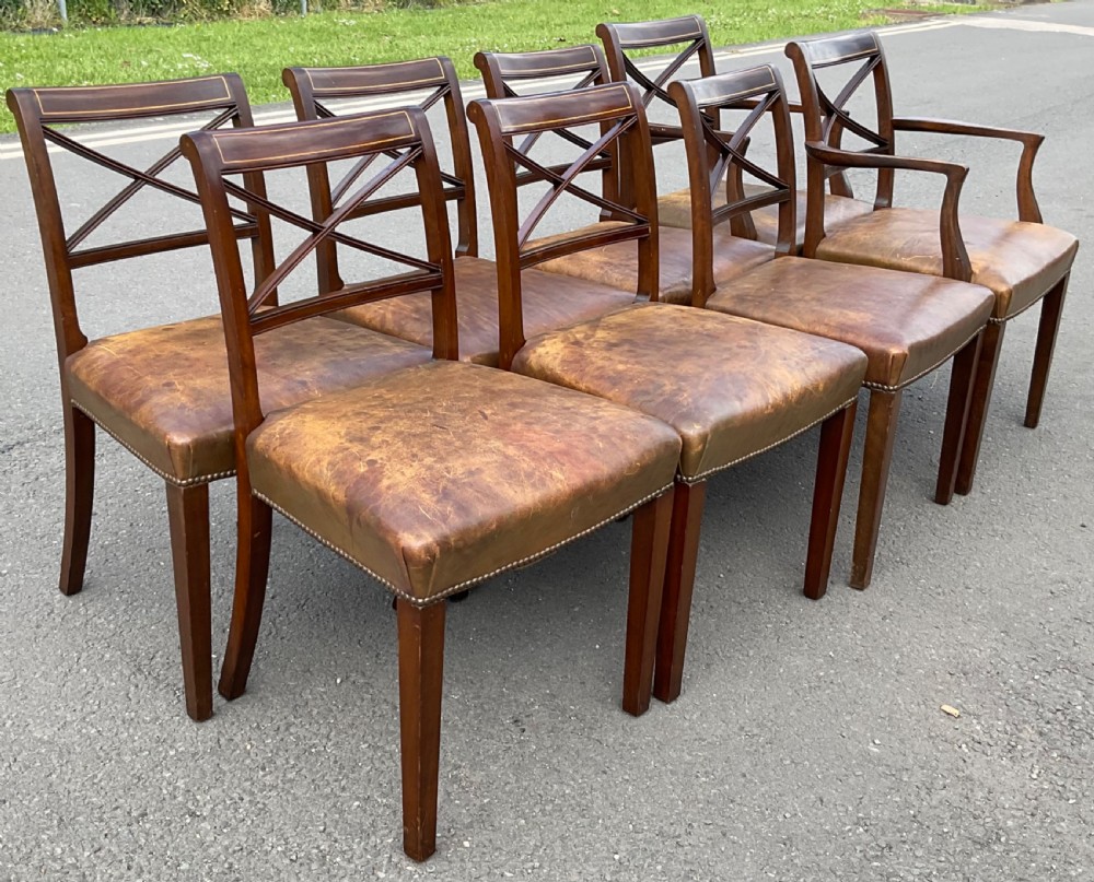Set of Eight Georgian Style Mahogany Dining Chairs  View VI