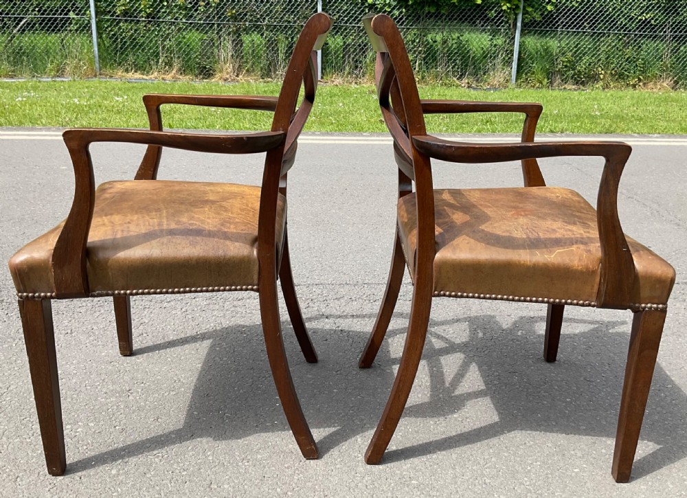 Set of Eight Georgian Style Mahogany Dining Chairs  View VII