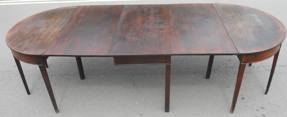 Georgian Mahogany D End Dining Table to Seat 12