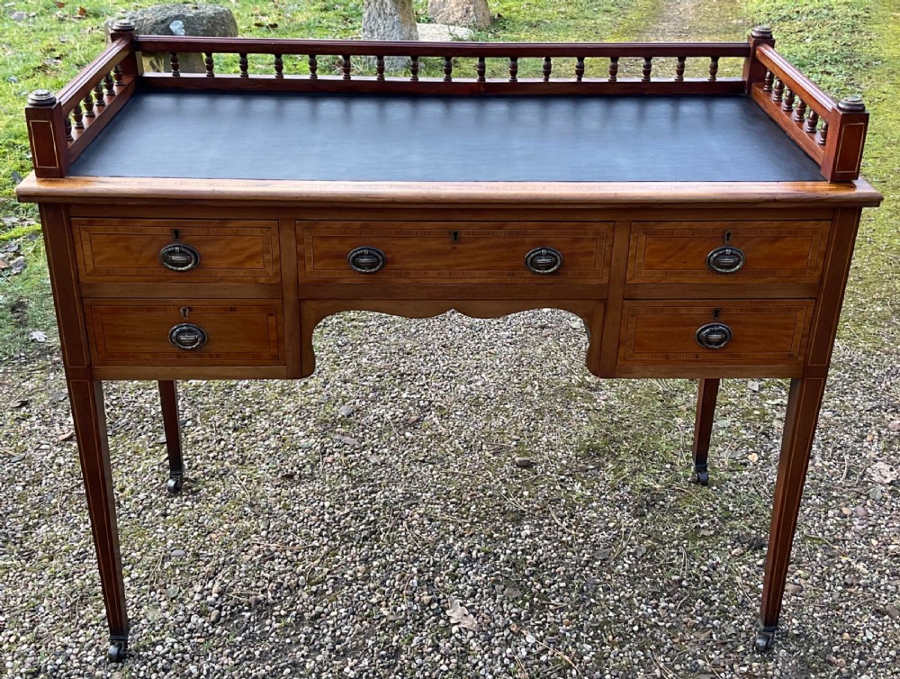 Edwardian Inlaid Mahogany Writing Desk