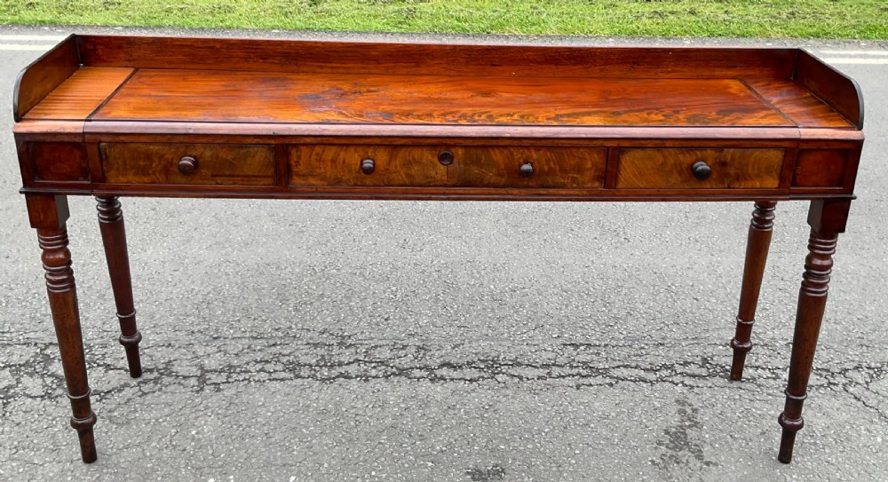 Georgian Mahogany Narrow Console Table 