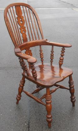 VICTORIAN ELM KITCHEN ARMCHAIR