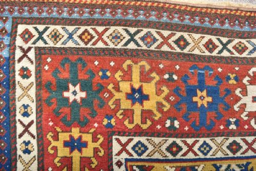ANTIQUE CAUCASIAN GENGE RUG - ADDITIONAL PHOTO 4