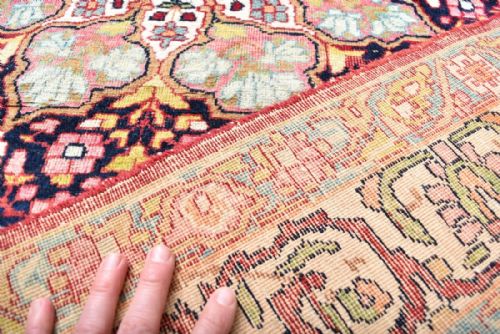 ANTIQUE PERSIAN LAVAR KIRMAN RUG - ADDITIONAL PHOTO 4