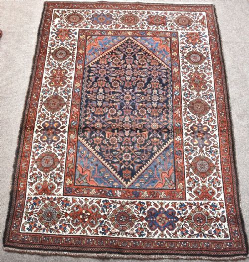 old persian hamadan village rug - CATEGORY: ANTIQUE RUGS - DATED 1910
