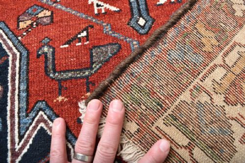 OLD PERSIAN MAZLAGHAN RUG - ADDITIONAL PHOTO 3