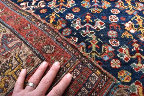 ANTIQUE PERSIAN QASGAI TRIBAL RUG - ADDITIONAL PHOTO 5
