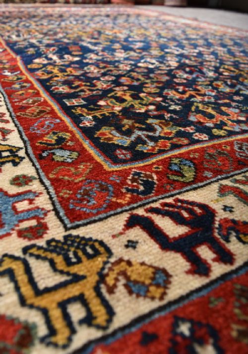 ANTIQUE PERSIAN QASGAI TRIBAL RUG - ADDITIONAL PHOTO 6