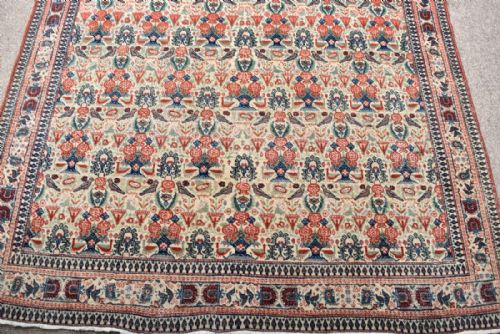 OLD PERSIAN QUM RUG - ADDITIONAL PHOTO 1