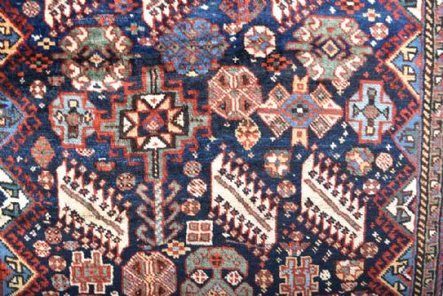 ANTIQUE PERSIAN SHEKARLU QASGAI TRIBAL RUG - ADDITIONAL PHOTO 3
