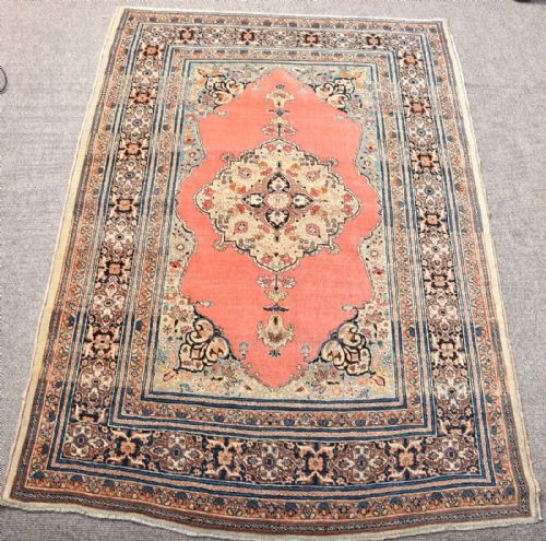 antique persian haji jallili tabriz rug - CATEGORY: ANTIQUE RUGS - DATED 1890