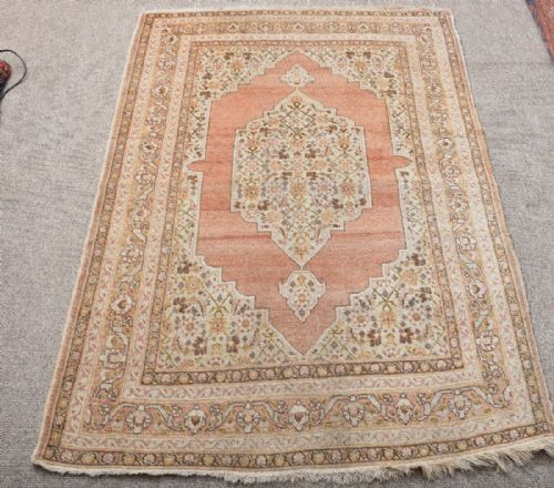 antique persian tabriz rug with soft colours - CATEGORY: ANTIQUE RUGS - DATED 1910