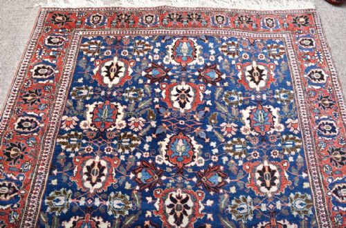 OLD PERSIAN VERAMIN RUG WITH MID BLUE GROUND - ADDITIONAL PHOTO 1