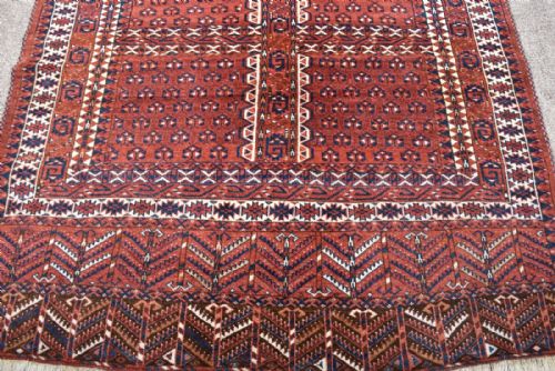 ANTIQUE YOMUD ENSI RUG - ADDITIONAL PHOTO 1