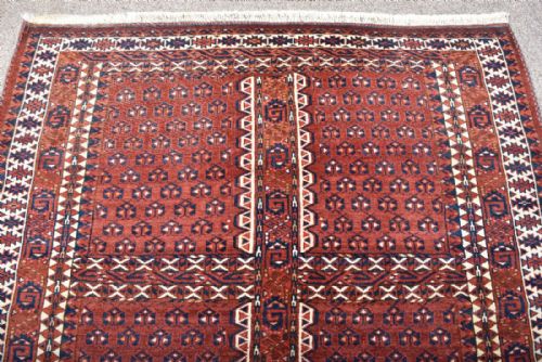 ANTIQUE YOMUD ENSI RUG - ADDITIONAL PHOTO 2