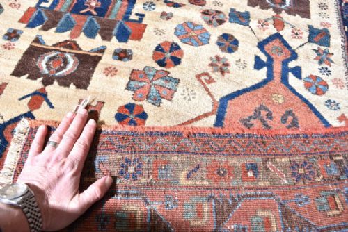 OLD PERSIAN AFSHAR TRIBAL RUG - ADDITIONAL PHOTO 5