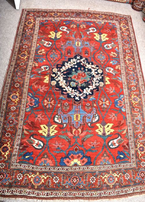 antique persian bijar village rug - CATEGORY: ANTIQUE RUGS - DATED 1890