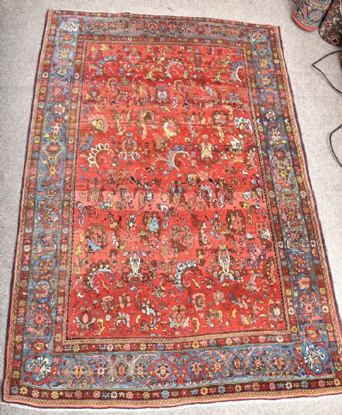antique persian bijar rug - CATEGORY: ANTIQUE RUGS - DATED 1900