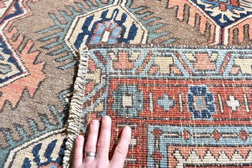 ANTIQUE PERSIAN HERIZ RUG - ADDITIONAL PHOTO 2