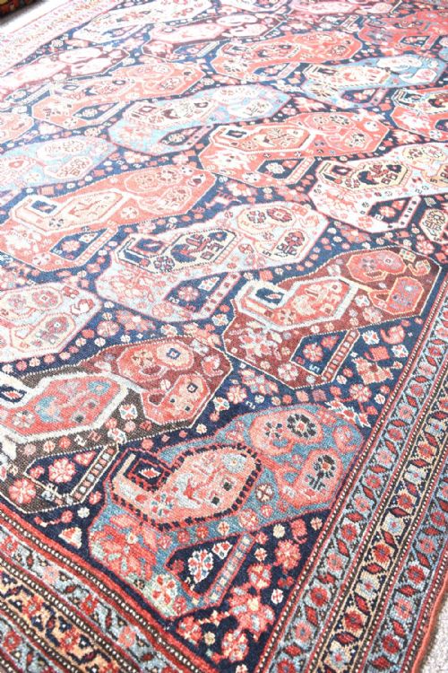 ANTIQUE PERSIAN KHAMSEH RUG - ADDITIONAL PHOTO 4