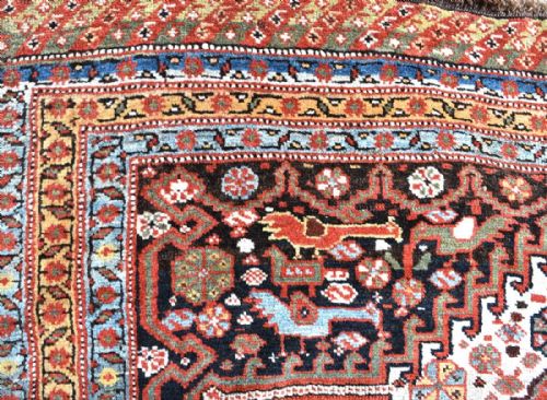 ANTIQUE PERSIAN KHAMSEH TRIBAL RUG - ADDITIONAL PHOTO 2