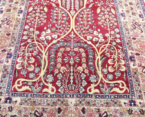 ANTIQUE PERSIAN LAVAR KIRMAN RUG - ADDITIONAL PHOTO 1