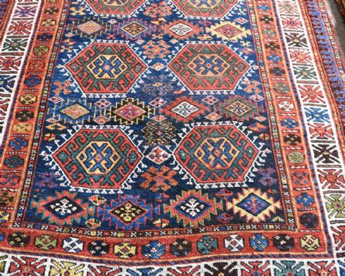 ANTIQUE PERSIAN SINJABI KURDISH TRIBAL RUG - ADDITIONAL PHOTO 1
