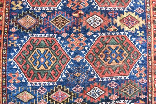 ANTIQUE PERSIAN SINJABI KURDISH TRIBAL RUG - ADDITIONAL PHOTO 4