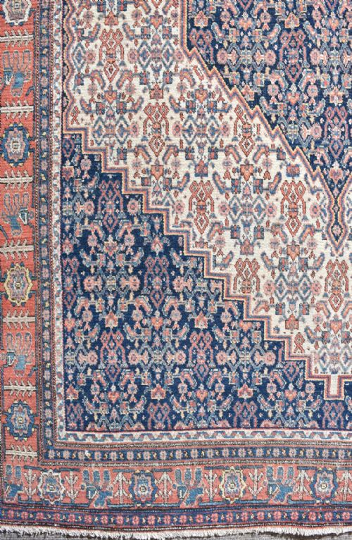 ANTIQUE PERSIAN SENNEH RUG - ADDITIONAL PHOTO 2
