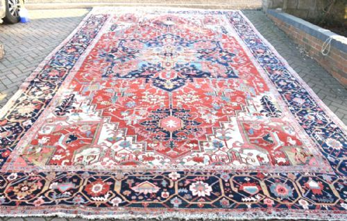 antique persian serapiheriz carpet - CATEGORY: ANTIQUE RUGS - DATED 1880
