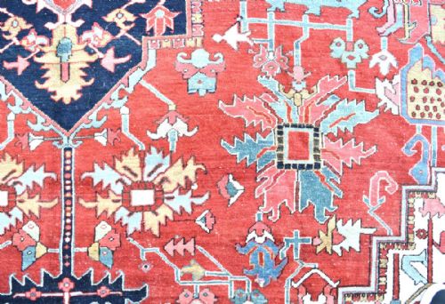 ANTIQUE PERSIAN SERAPIHERIZ CARPET - ADDITIONAL PHOTO 2
