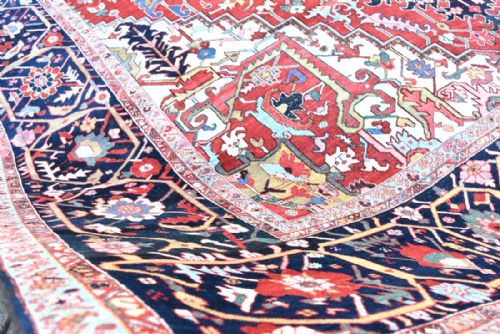 ANTIQUE PERSIAN SERAPIHERIZ CARPET - ADDITIONAL PHOTO 3