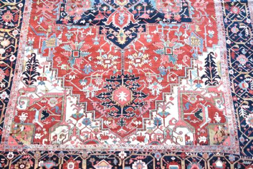 ANTIQUE PERSIAN SERAPIHERIZ CARPET - ADDITIONAL PHOTO 5